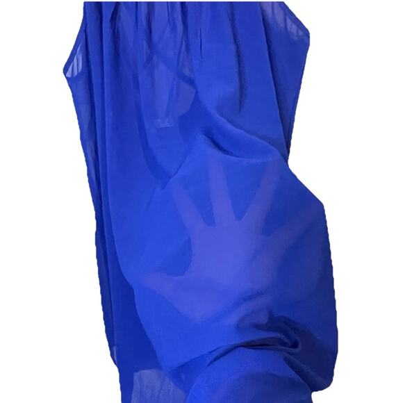 Sheshow Royal Blue Tank Top Sheer Strappy Flowy Back Swing Womens XL New w/Tags - Picture 3 of 6